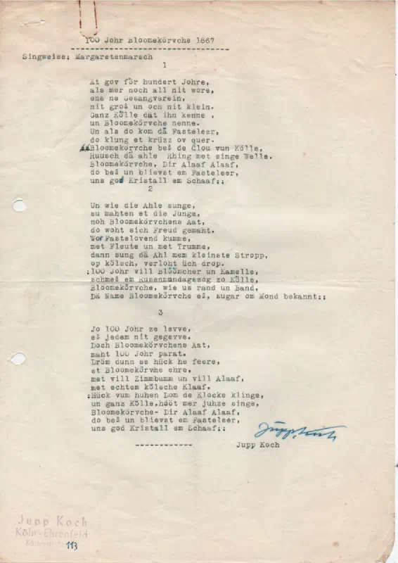 Marsch zum 100. Jubiläum (Entwurf), Bild 1